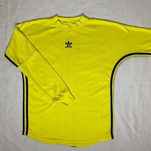 Adidas Activewear Long Sleeve Yellow Top w Stripes